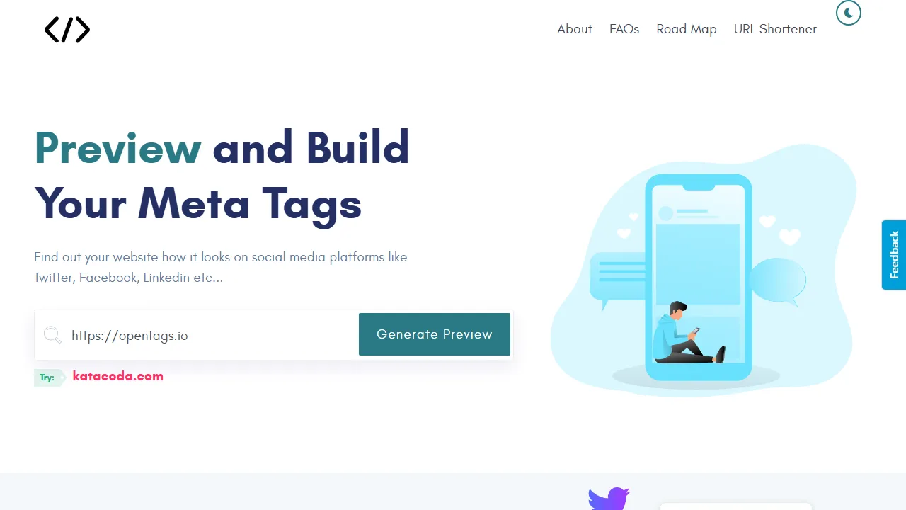 opentags.io - SEO Meta Tag Generator and Analyzer screenshot