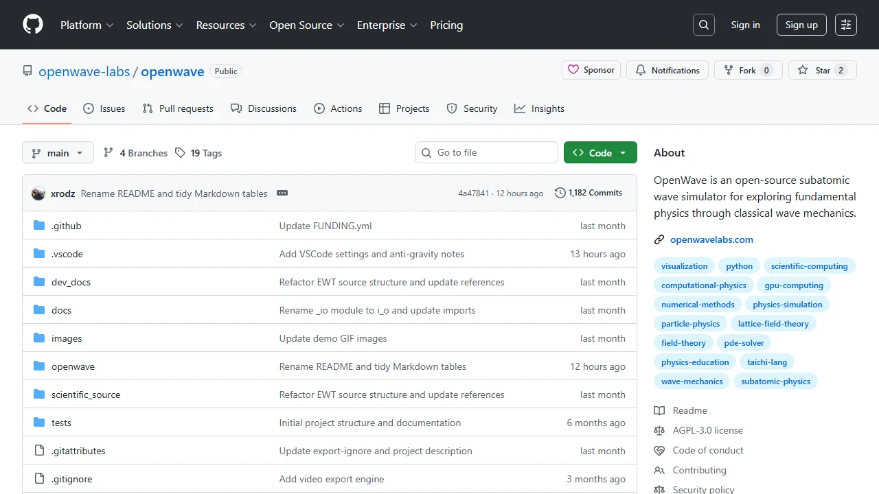 openwavelabs.com - Wave Simulation for Physics Exploration screenshot