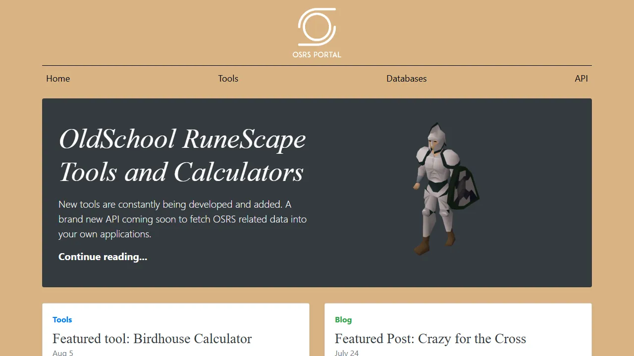 osrsportal.com - Support Game Development Tool Creation screenshot