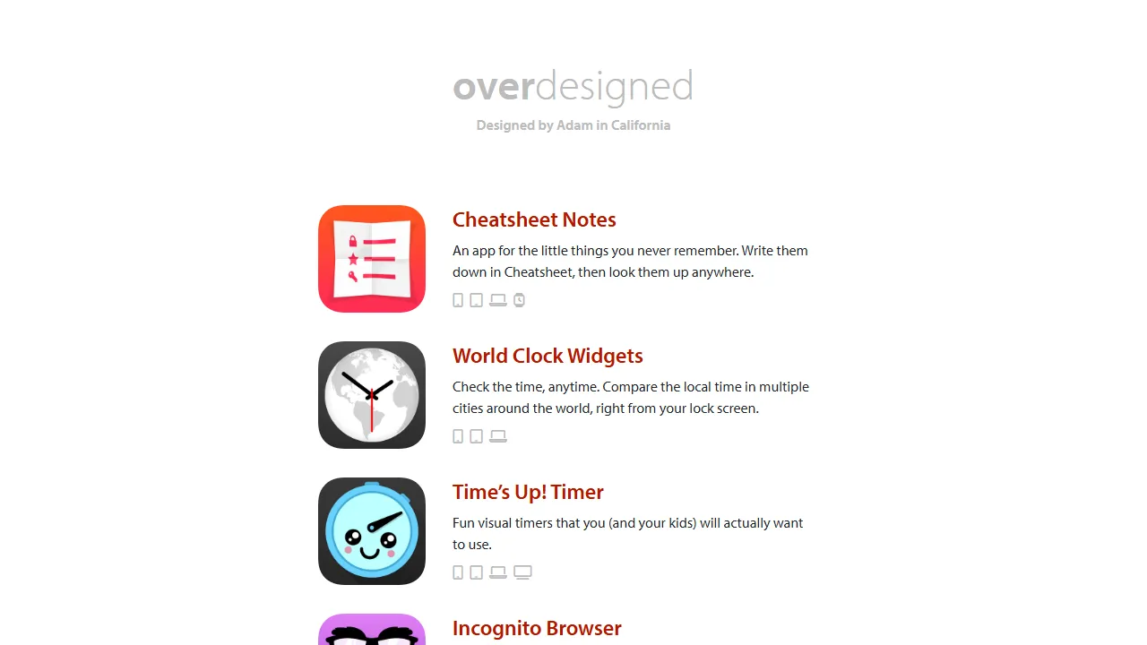 overdesigned.net - Indie App Developer iOS Development Services screenshot