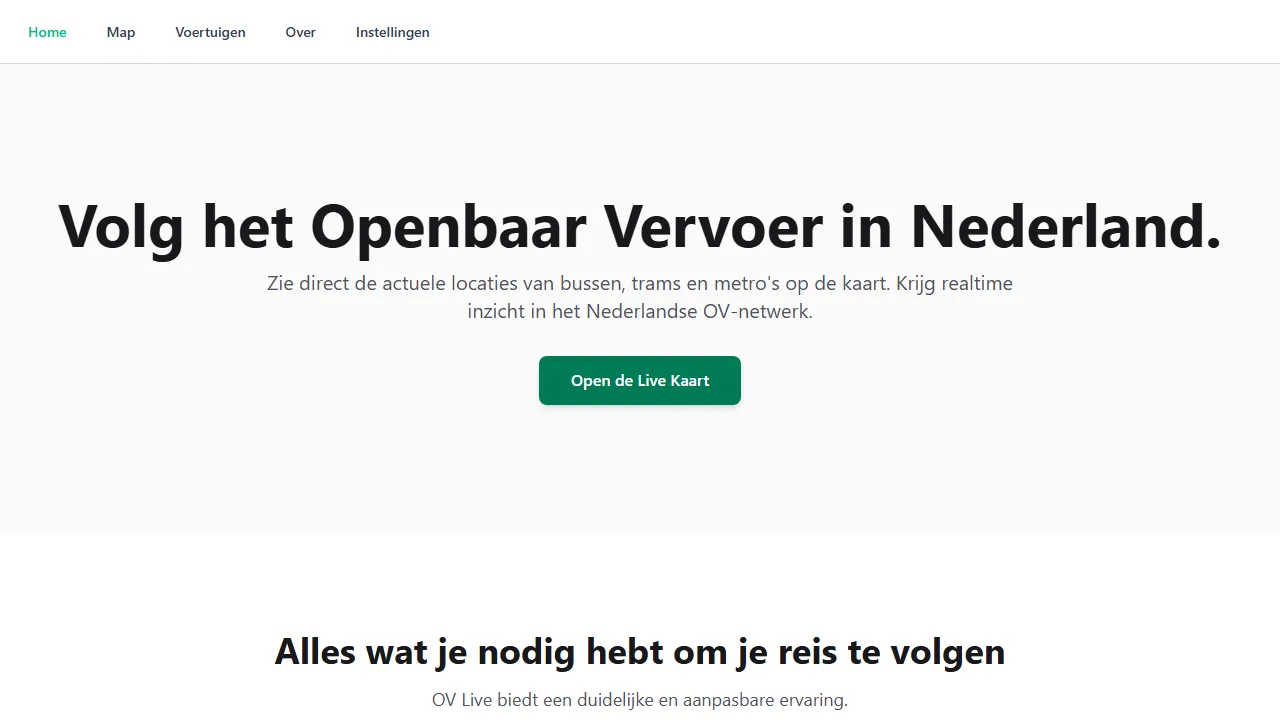 ovlive.nl - Realtime Public Transport Tracker and Map screenshot