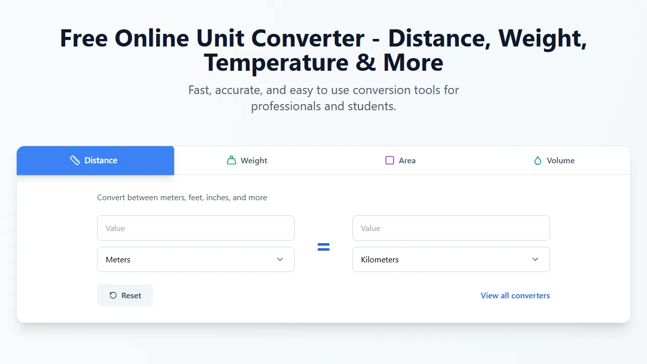 oxyunits.com - Free Online Unit Converter Tool for All screenshot