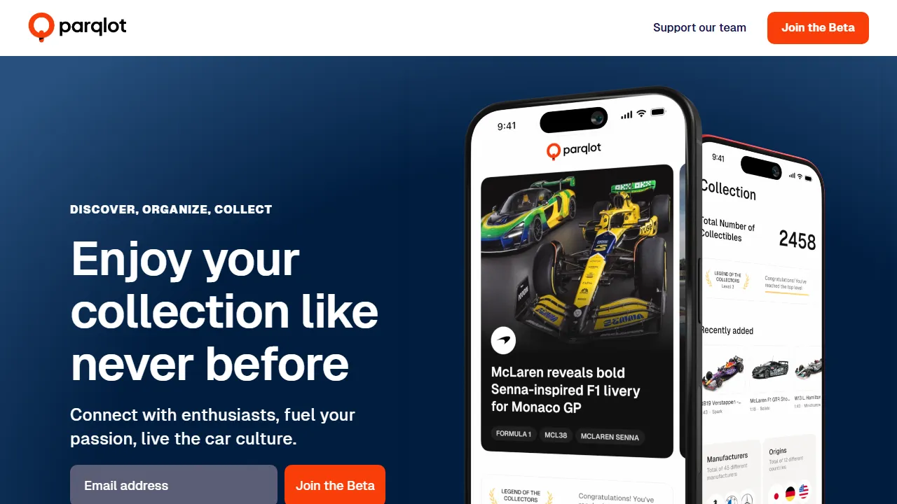 parqlot.com - Scale Model Cars App for Collectors screenshot