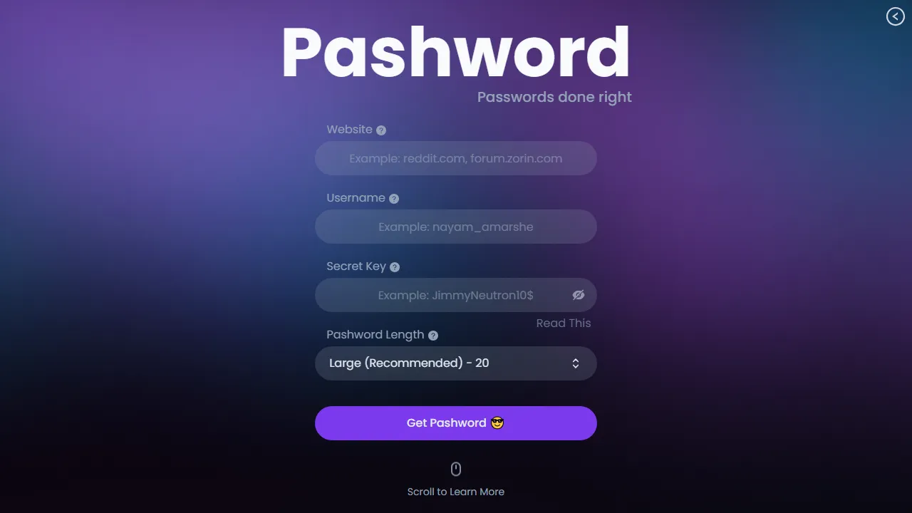pashword.app - Open Source Password Manager and Storage Software screenshot