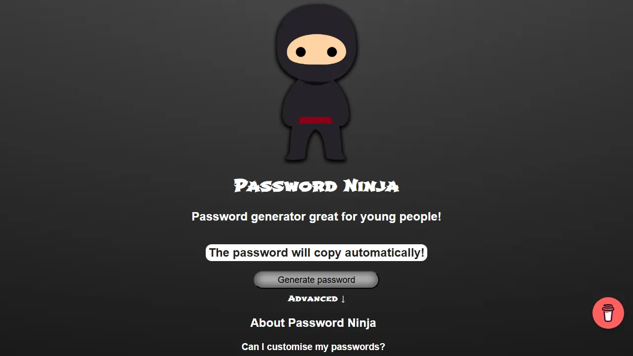 password.ninja - Unique Password Generator For Secure screenshot