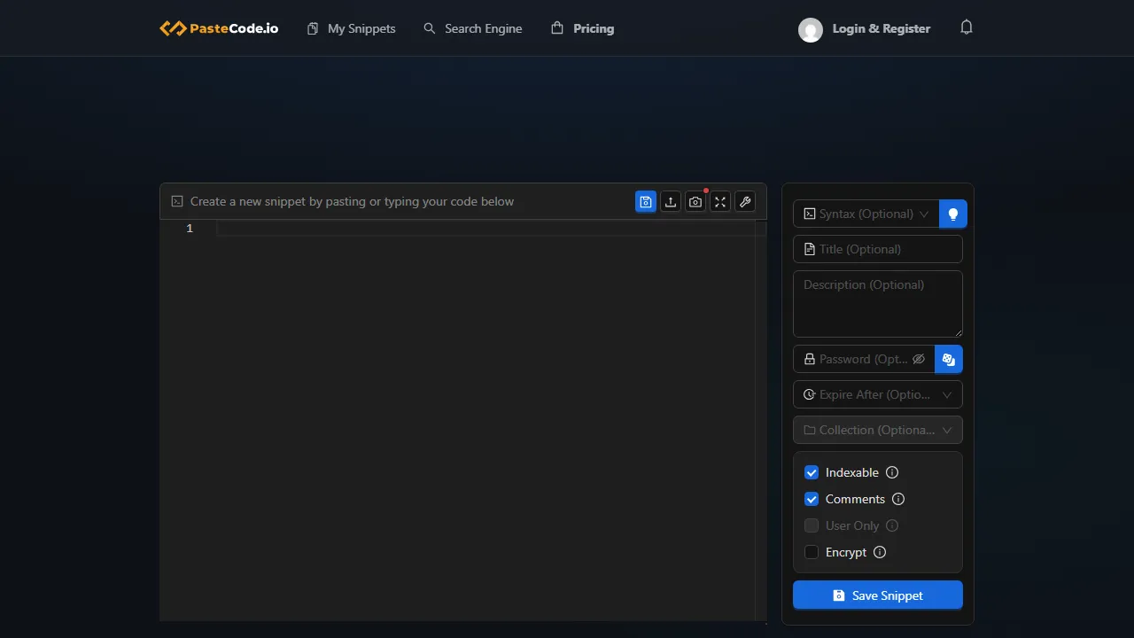 pastecode.io - Free Online Code Sharing Website Tool screenshot