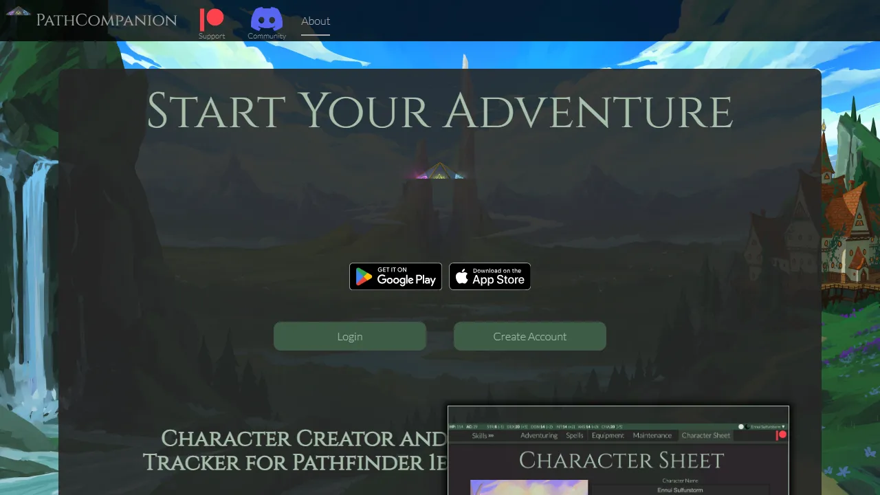 pathcompanion.com - Character Tracker: DND NPC & More screenshot