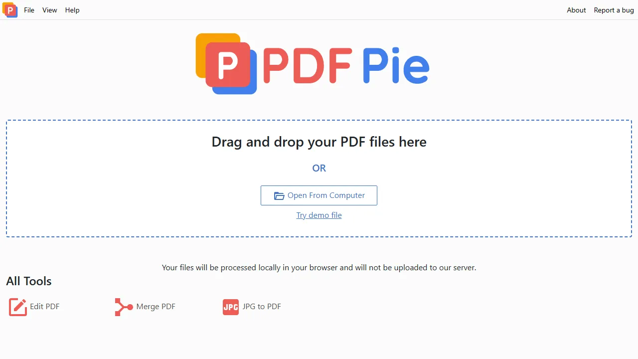 pdfpie.com - Online PDF Editor to Modify PDFs screenshot