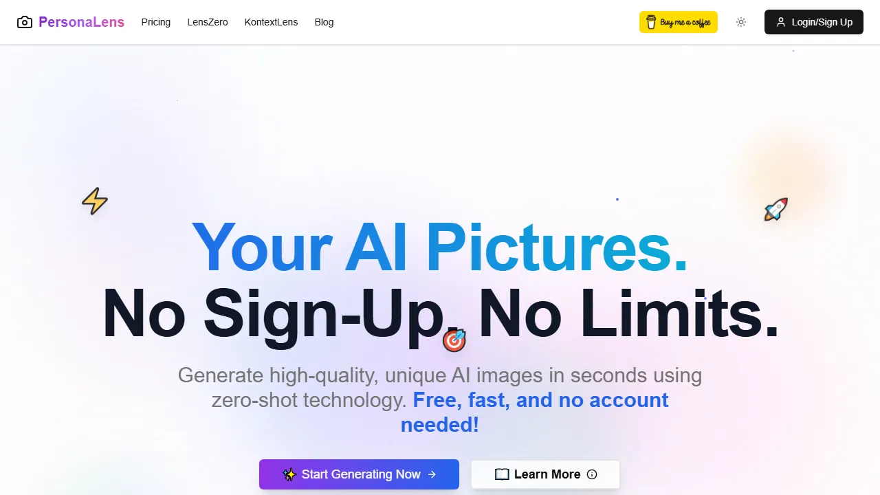 personalens.net - AI Image Enhancer Tool for Free screenshot