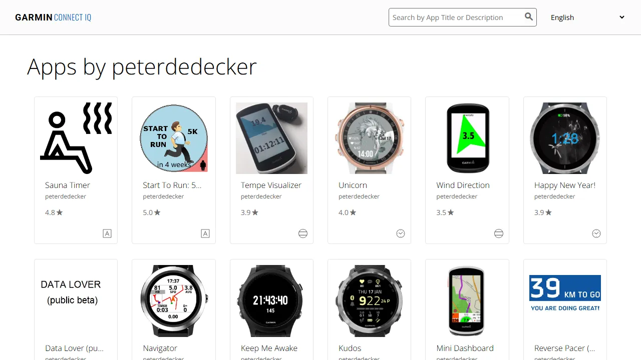 Peter De Decker - Garmin Connect Apps screenshot