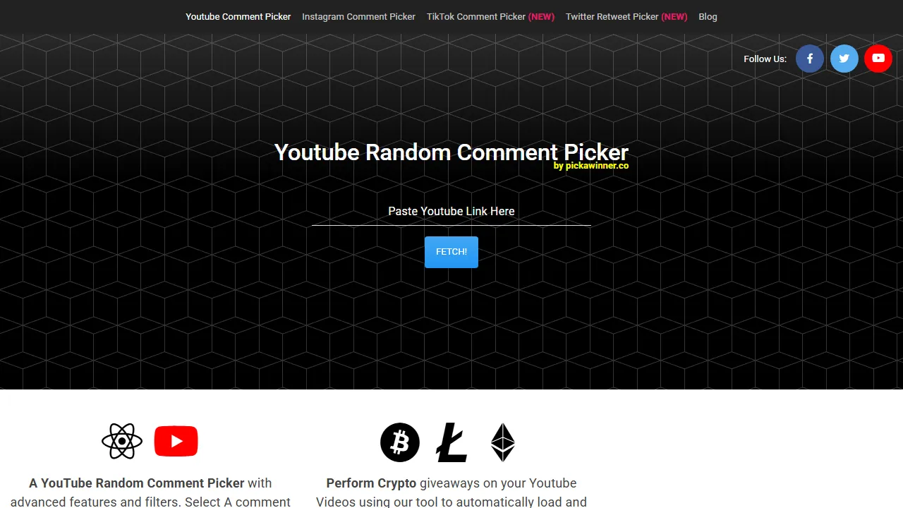 pickawinner.co - Software Giveaway Sites IG Winner Generator Free screenshot