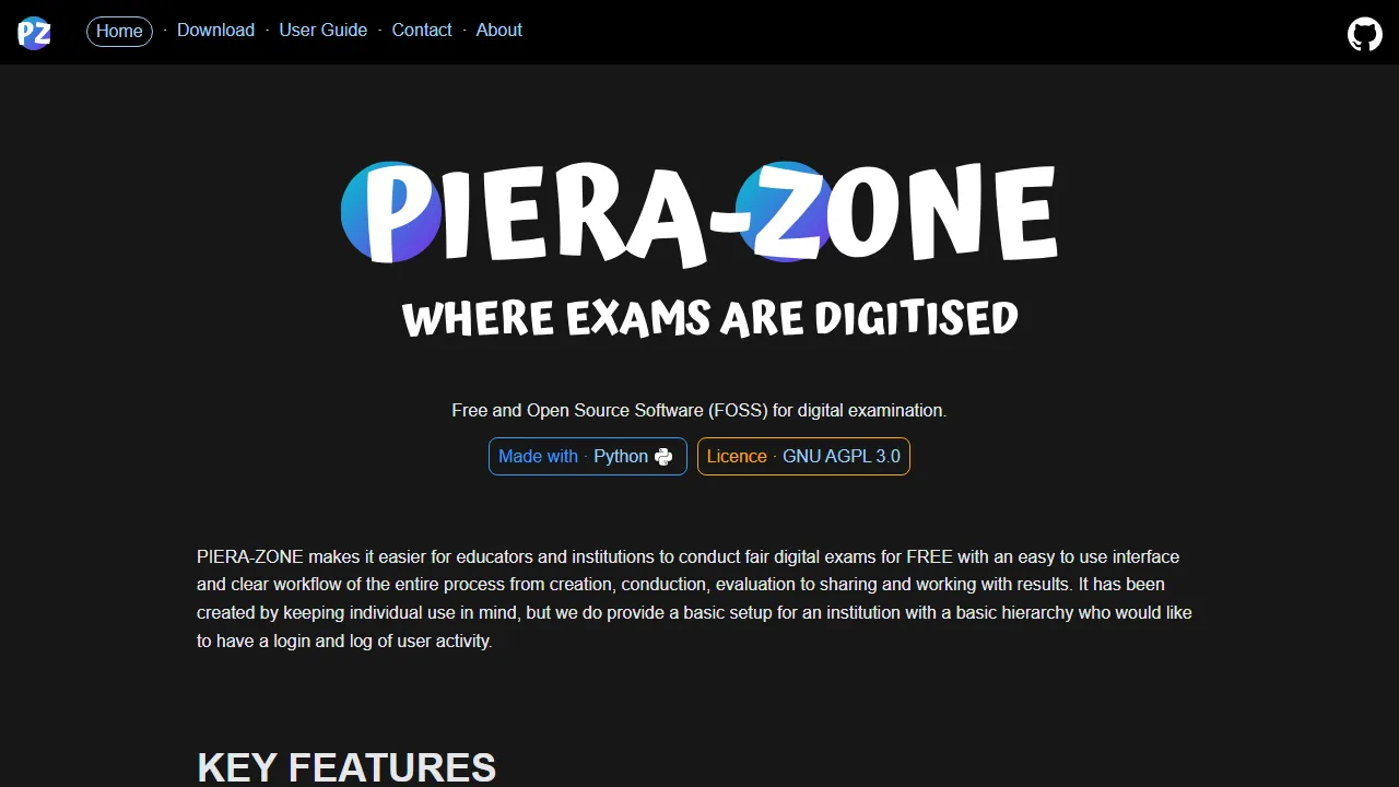 pierazone.github.io - Free Online Exam Software for Educators screenshot