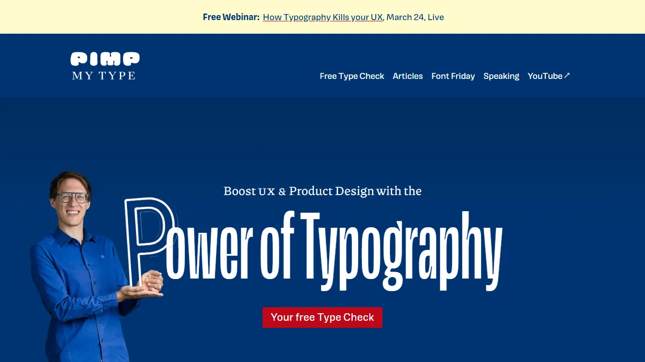 pimpmytype.com - Typography Improvement Tool for Websites screenshot