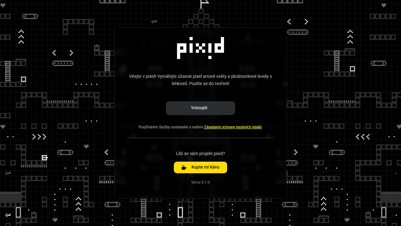 pixid.cz - In-Browser Platformer Level Editor screenshot