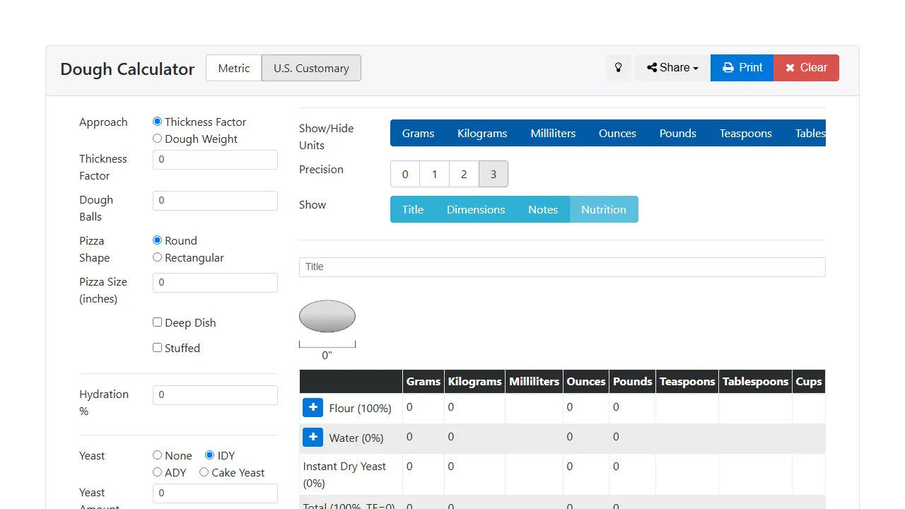 pizzadoughcalculator.vercel.app - Pizza Dough Calculator For Perfect Pizza screenshot