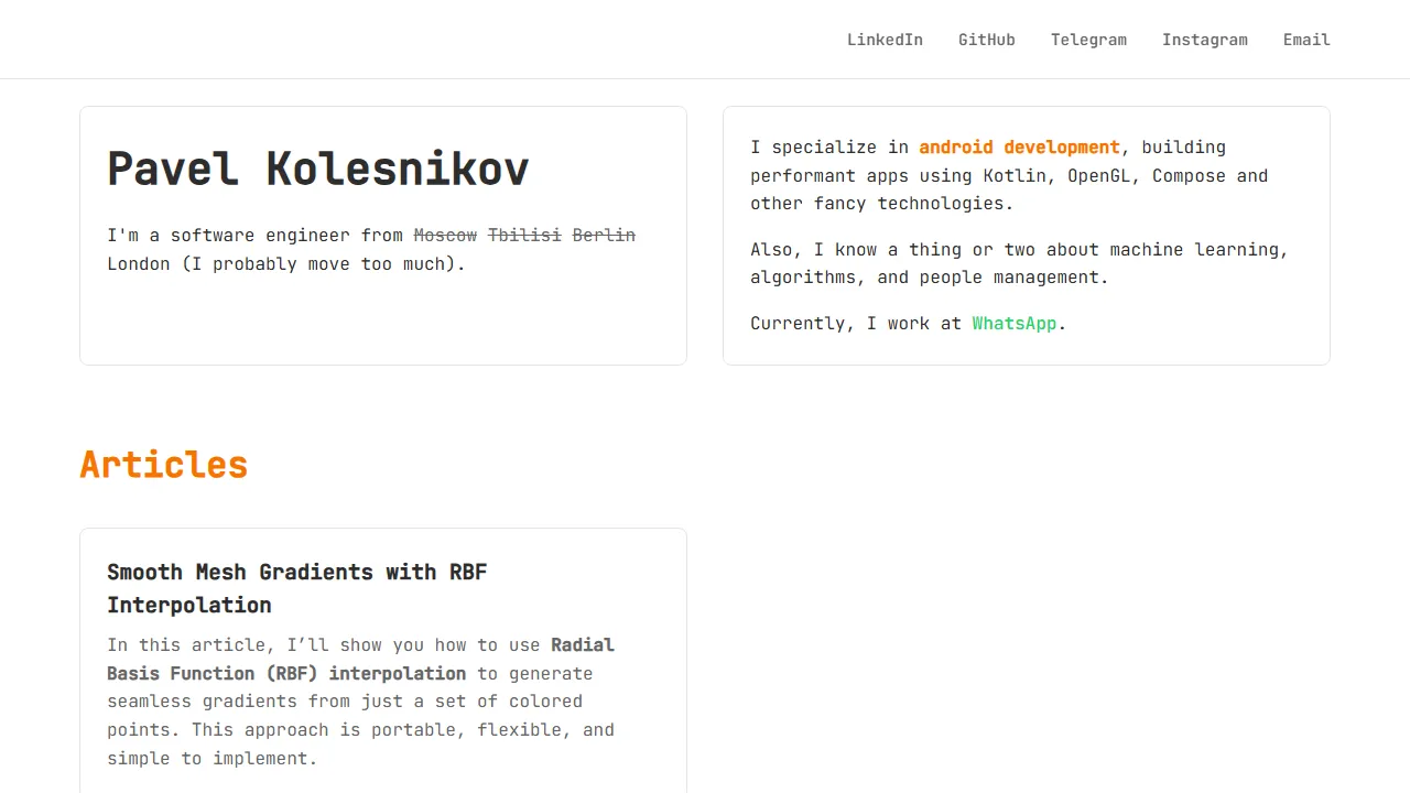 pkolesnikov.com - Mesh Gradient Generator and Tool screenshot