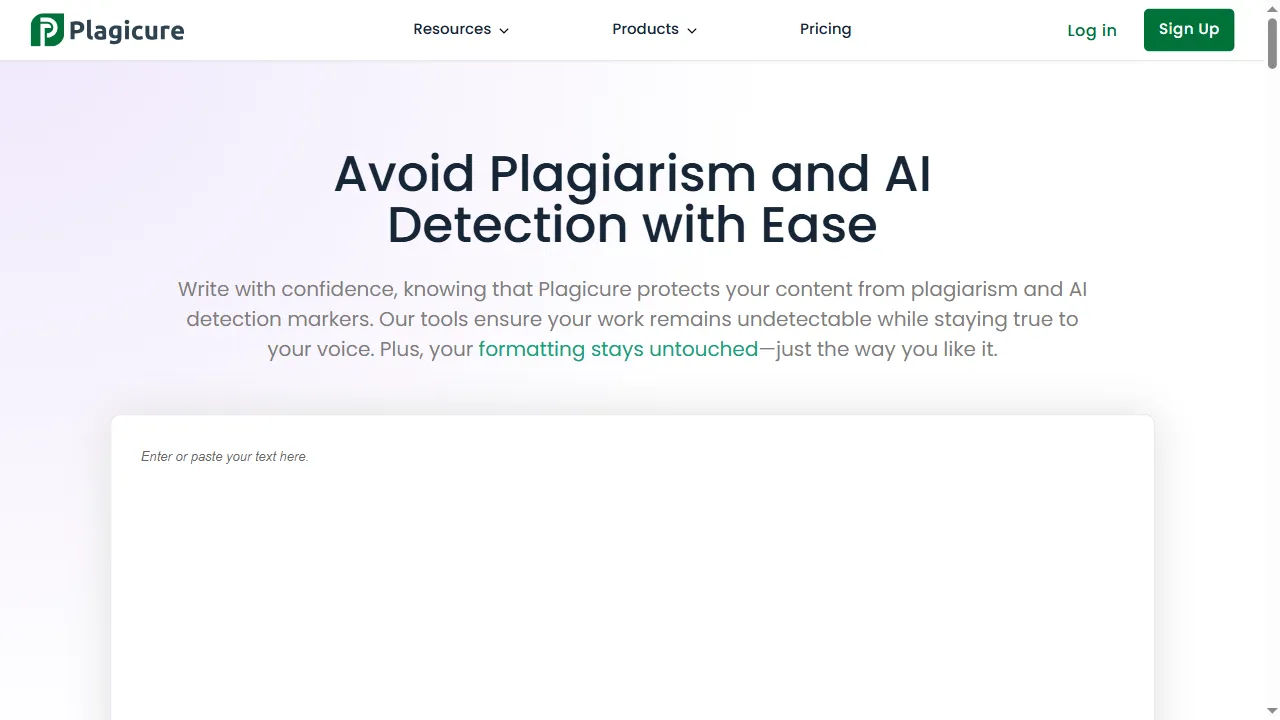 plagicure.com - Free Online Plagiarism Remover Tool screenshot