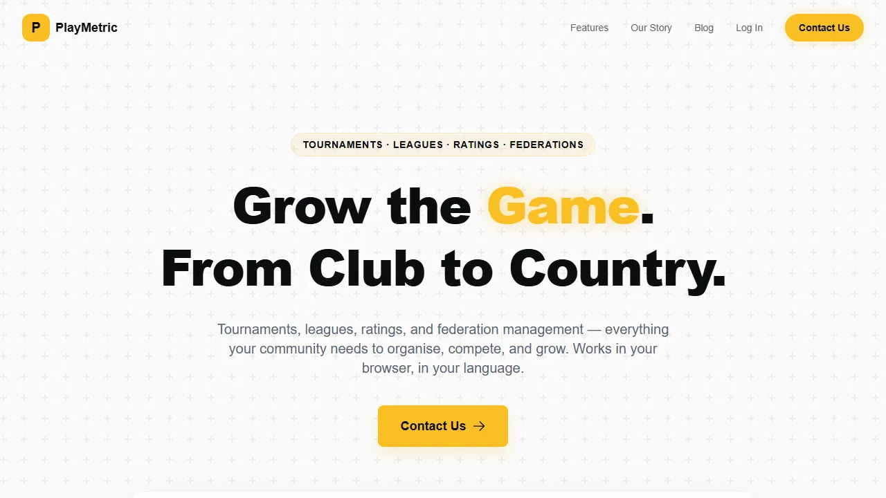 play-metric.vercel.app - SaaS Event Management Software screenshot