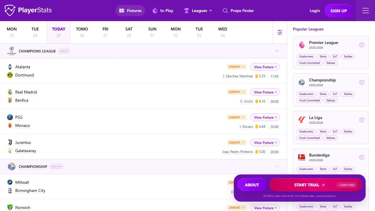 playerstats.football - Football Stats Analysis Tool screenshot