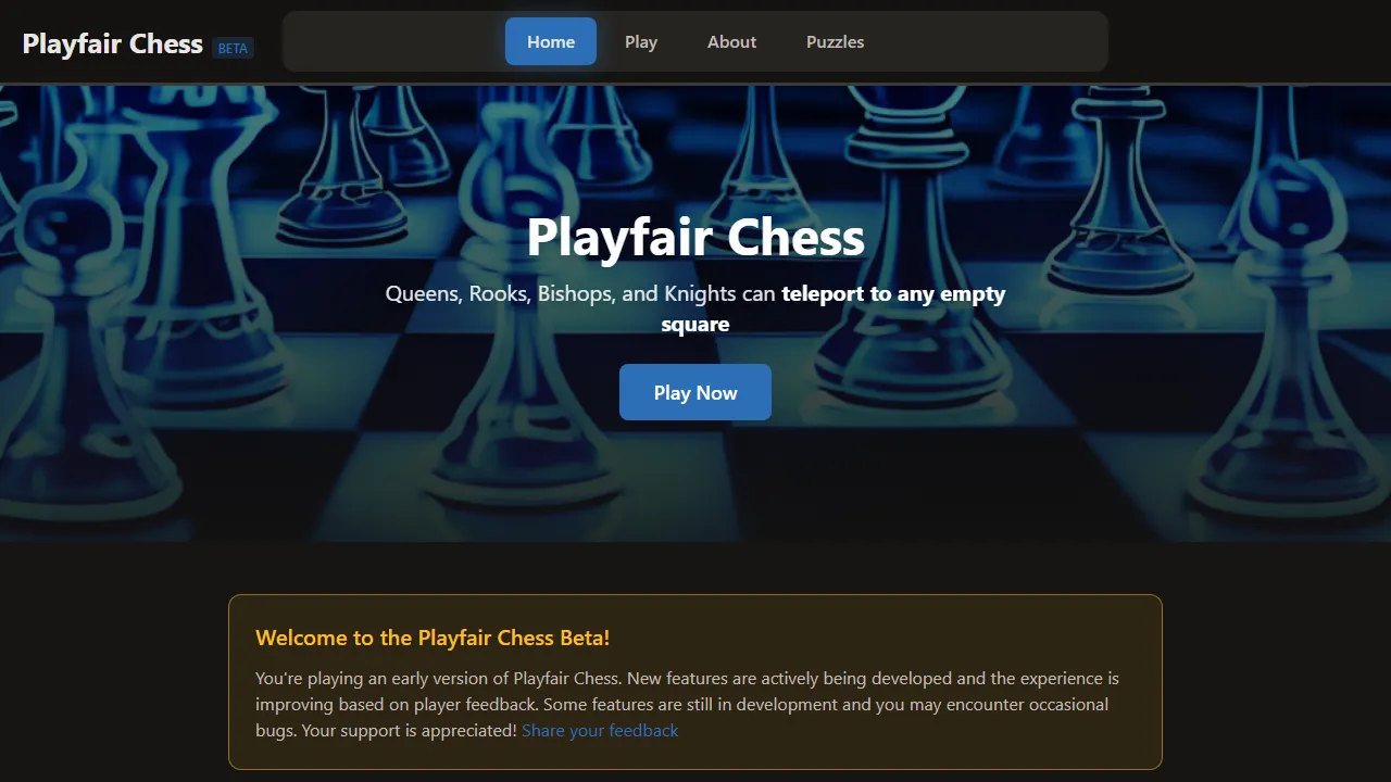 playfairchess.com - Chess AI Project For Thinking screenshot