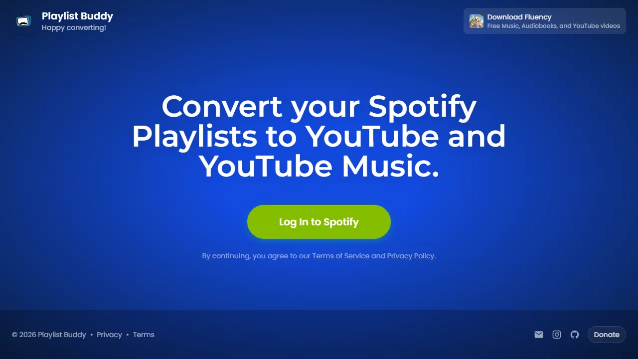 playlistbuddy.com - Spotify Playlist Manager Tool Online screenshot