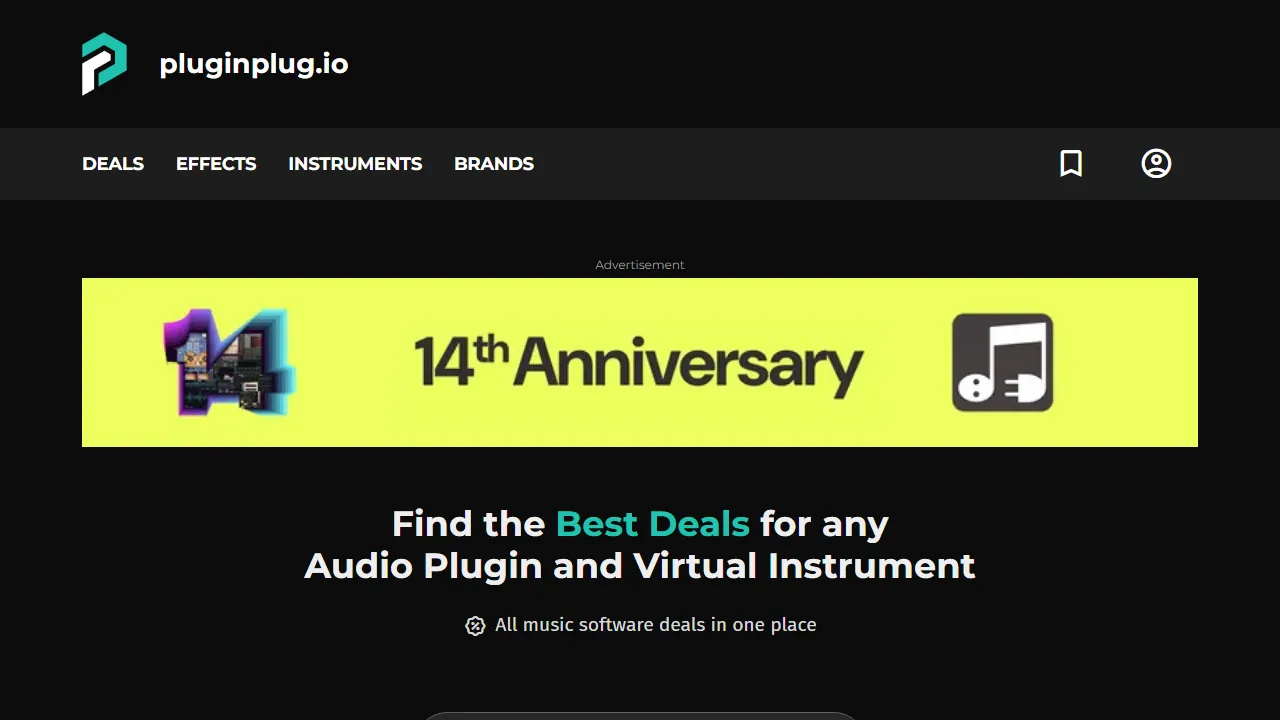 pluginplug.io - Audio Plugin Price Comparison Website screenshot
