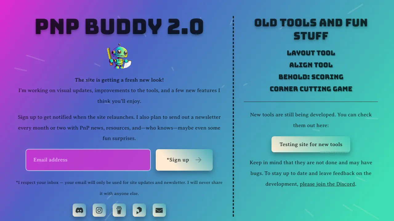 pnpbuddy.com website screenshot
