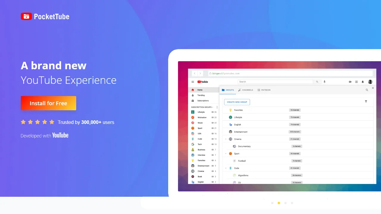 pockettube.io - Manage YouTube Subscriptions with Ease screenshot