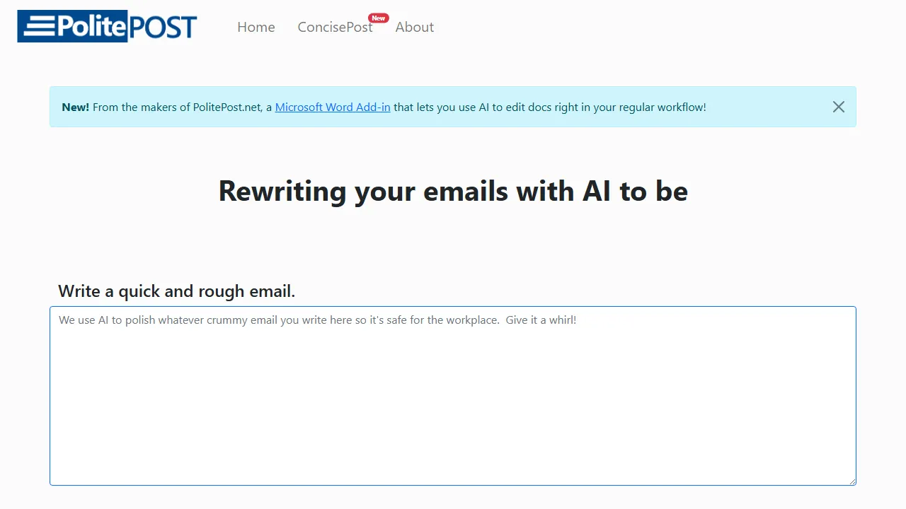 politepost.net - Social Media Support for Hobbyist Developers screenshot