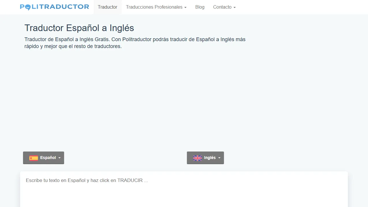 politraductor.com - Free Online Language Translation Tool screenshot