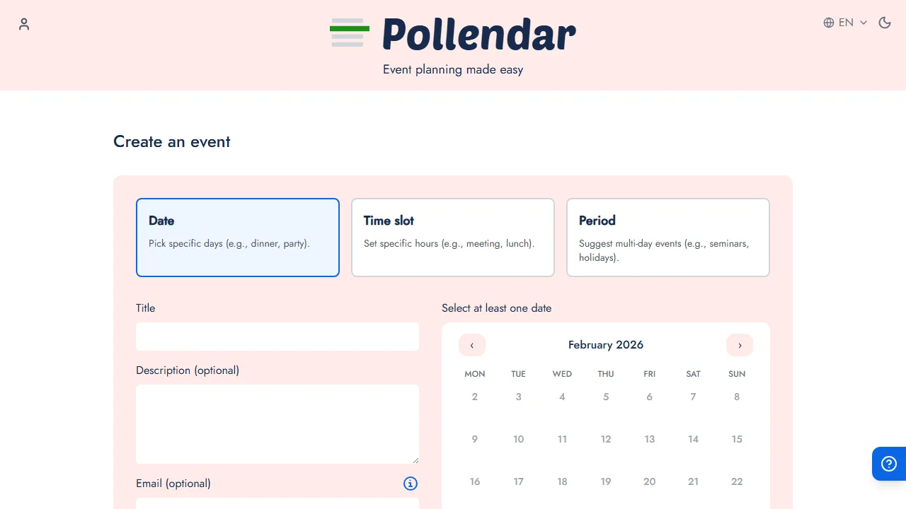 pollendar.com - Free Staff Scheduling App for Teams screenshot