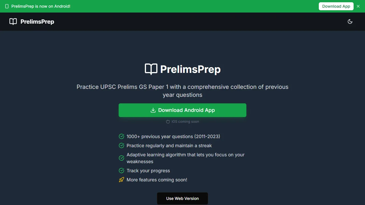 prelimsprep.in - SAT Exam Practice Test Online Preparation screenshot
