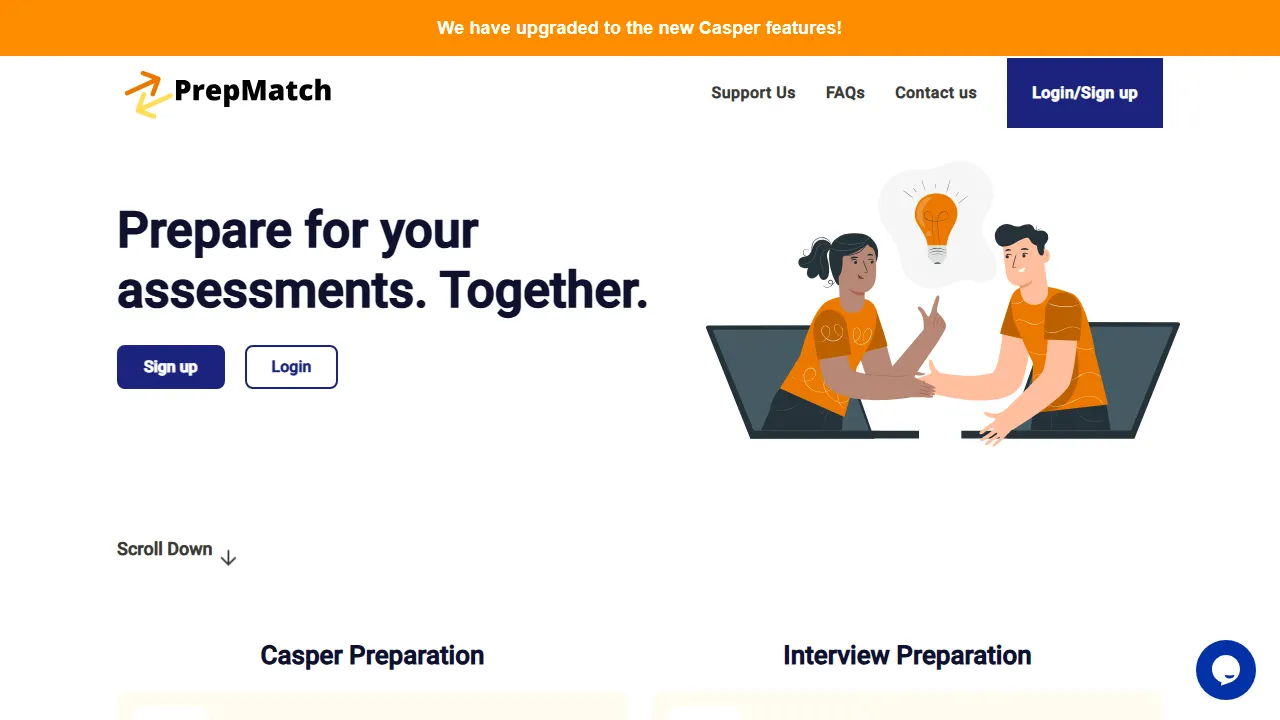 prepmatch.com - Platform for Test Preparation and Practice screenshot
