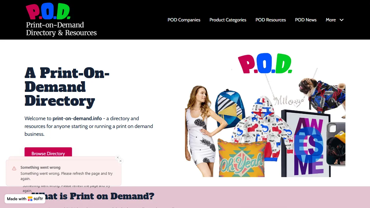print-on-demand.info - Print on Demand Business Resource Directory screenshot