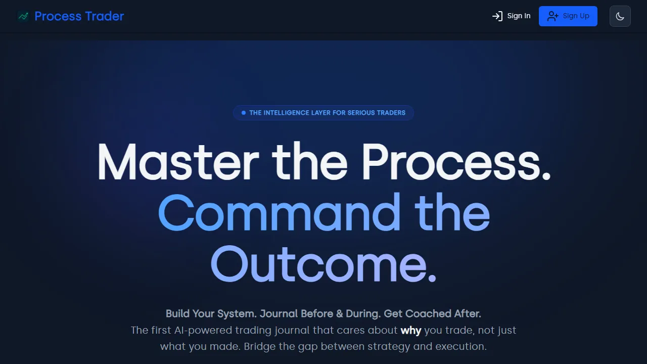 processtrader.com - AI Trading Journal For Traders screenshot