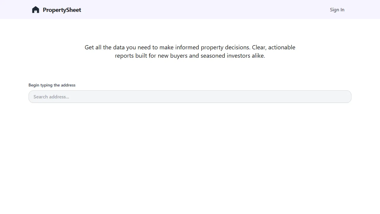 propertysheet.co.uk - Company House Lookup and Address Tool screenshot