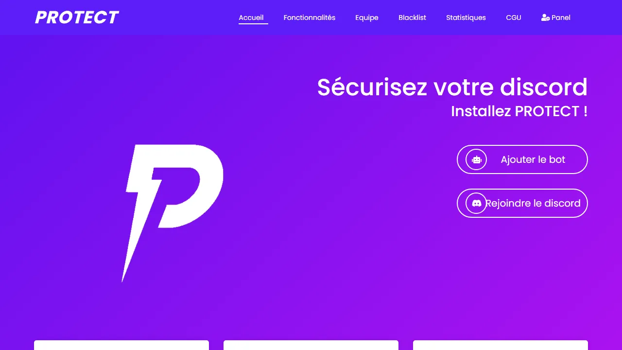 protect-bot.fr - Top Discord Bot List For Your Server screenshot