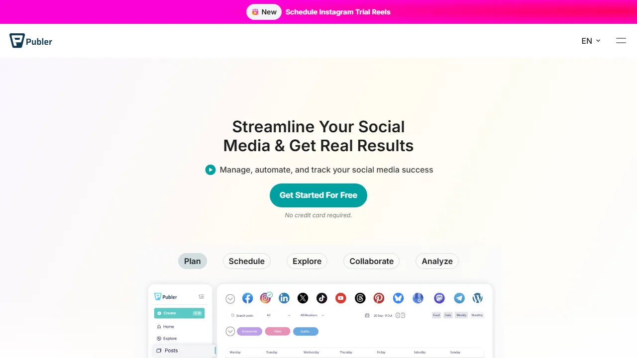 publer.com - Free Social Media Management Tools screenshot