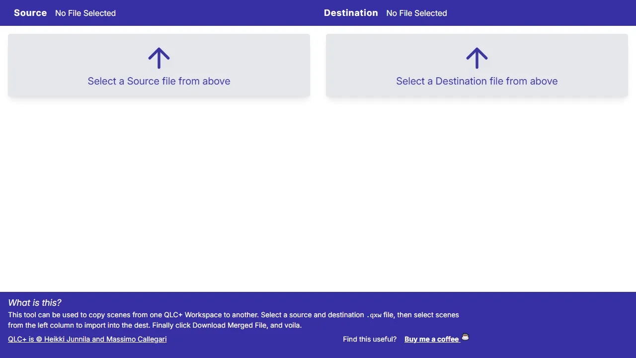 qlc.nickradford.dev - QLC+ Scene Definition Sharing Tool screenshot