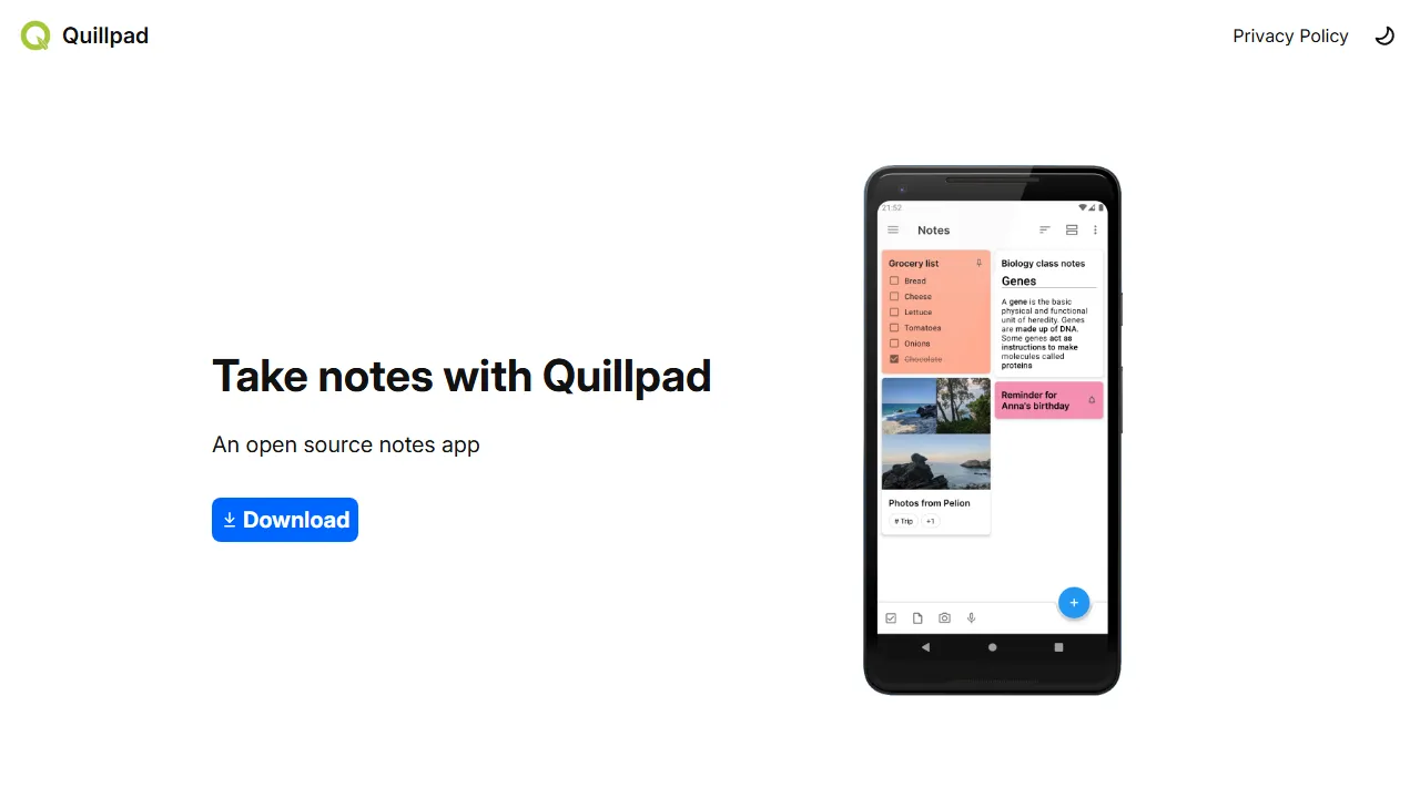 quillpad.github.io - Open Source Note App Similar to Goodnotes screenshot