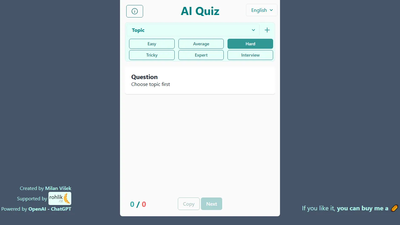 quiz-aipowered.vercel.app - AI Powered Programming Quiz Question Generator screenshot