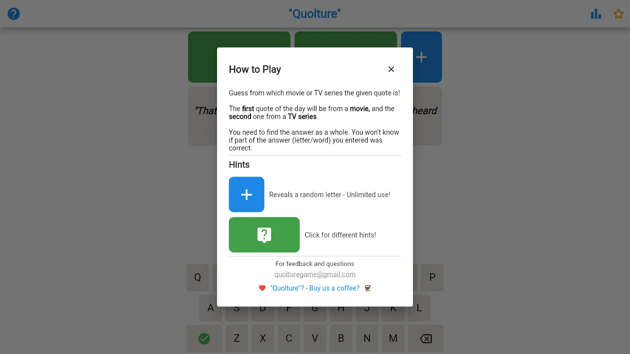 quolture.com - Quote Based Trivia Game Questions and Answers screenshot