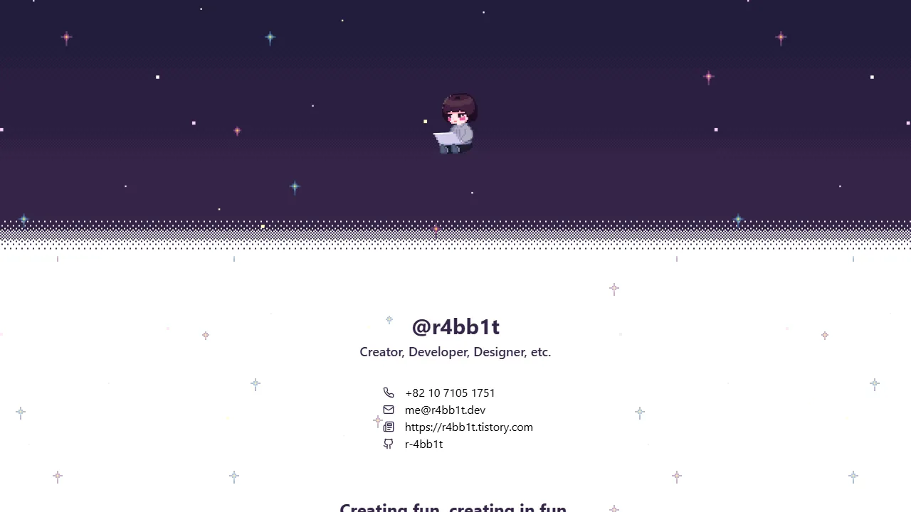 r4bb1t.dev - Telegram Web Apps Free App Building screenshot