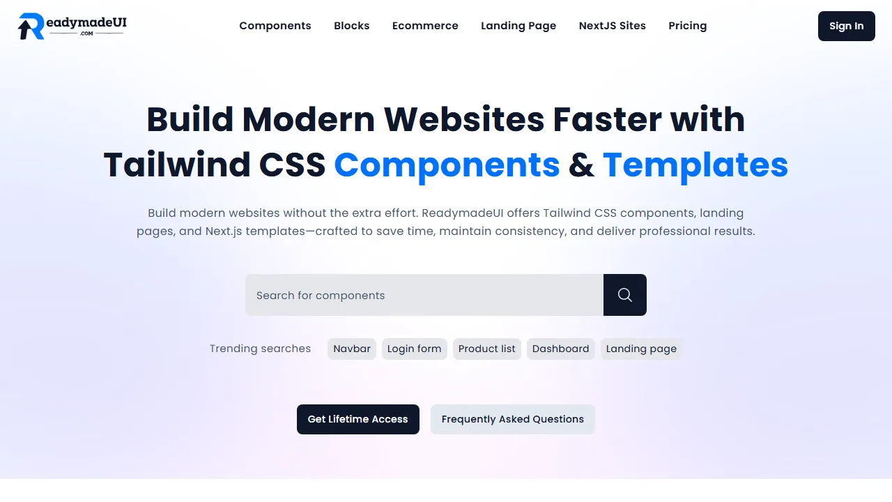 readymadeui.com - Tailwind CSS Templates and Layouts screenshot