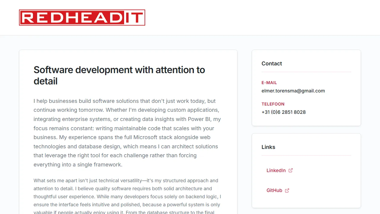 redheadit.nl - Online Bookmarks Manager and Radio Database screenshot