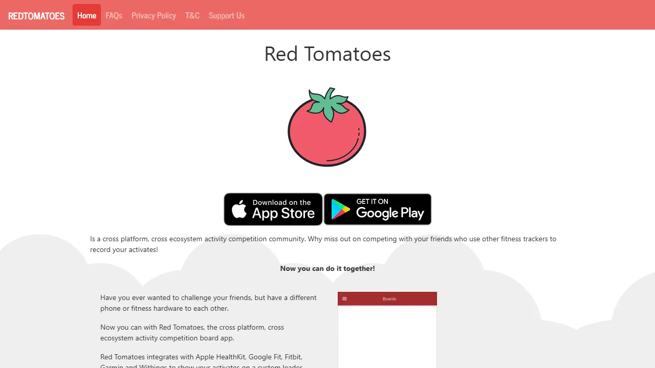 redtomatoes.club - Cross Platform Activity Competition screenshot