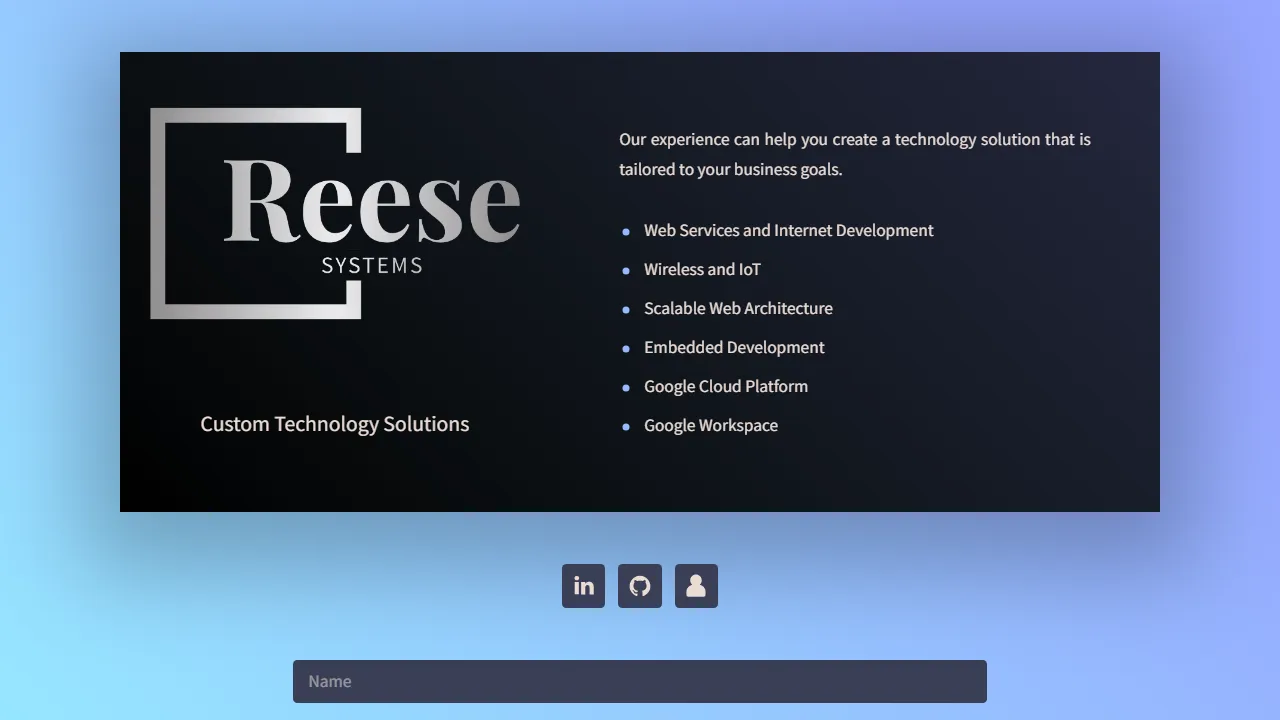 reesesystems.com website screenshot