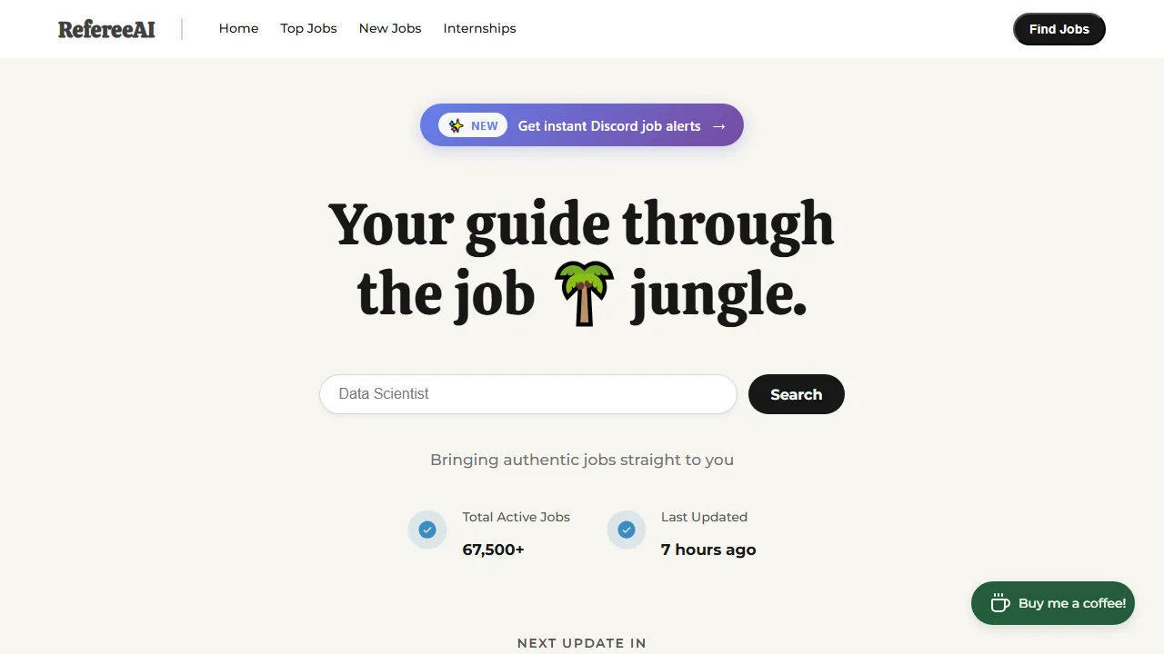 refereeai.us - Find Real Jobs on Job Search Websites screenshot