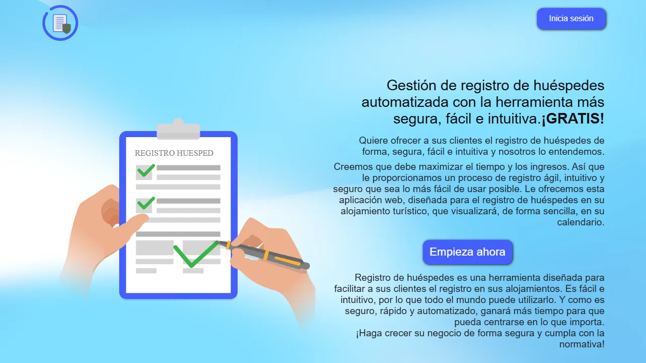registrohuesped.com - Simple Guest Registration and screenshot