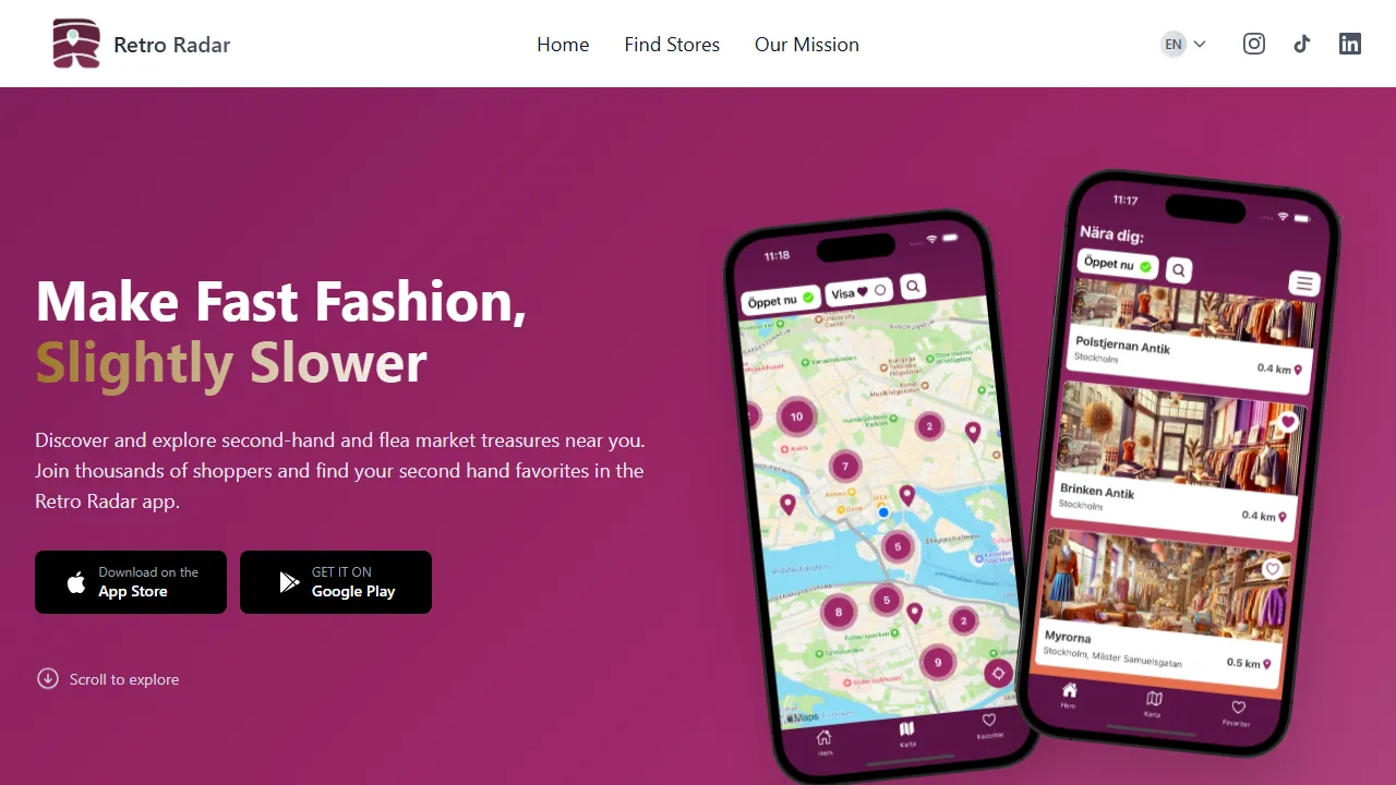 retroradar.com - Second Hand Marketplace to Find Used Treasures screenshot